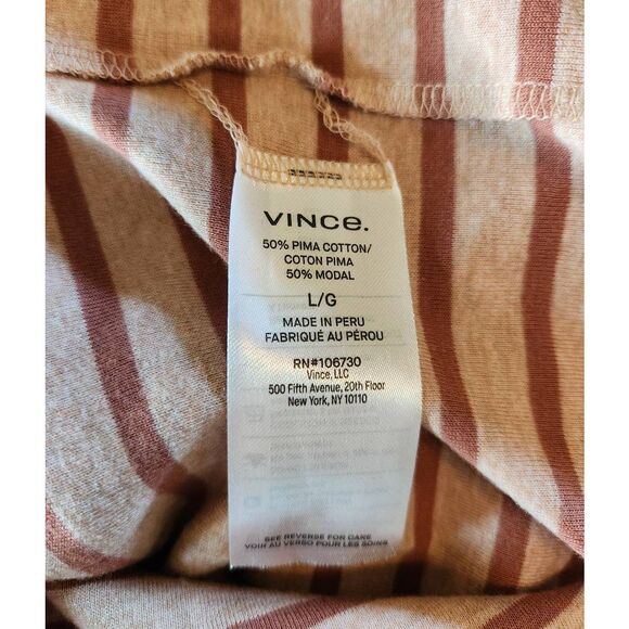 Vince Feeder Stripe Long Sleeve Tee Size Large - Picture 7 of 7